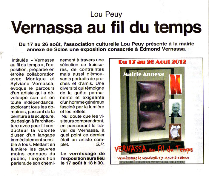 Vernassa parution